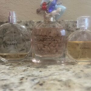 2 Chanel Chance and 1 Marc Jacobs Perfect Perfume - used see perfume level